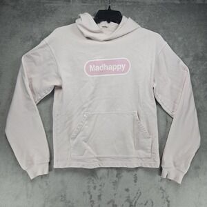 Madhappy Classic Logo Hoodie Pink White Unisex Pullover Sweatshirt Small USA